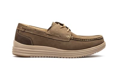 Men's Boat Shoes Taupe Nobuck Leather Lace-Up Route 83 ref. RS24201-3
