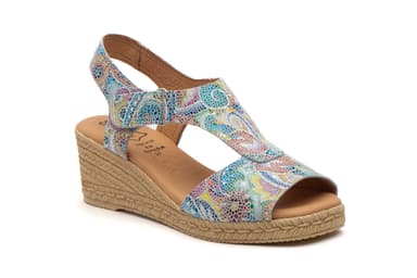 Women's Leather Sandals Multi White Alto Estilo ref. AE-306