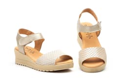Women's Leather Sandals Cava Velcro Alto Estilo ref. AE-649