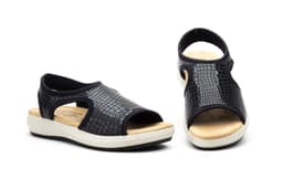 Women's Sandals Cocco Black Elastic Very Soft BioUp ref. TS-01