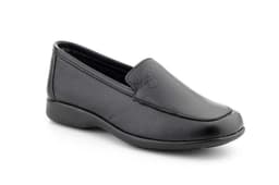 Zapatos Mujer Piel Negro Mocasín Alto Estilo ref. 530
