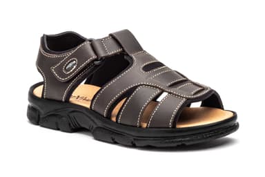 Brown Leather Men's California Sandal Morxiva Morxiva ref. 7013
