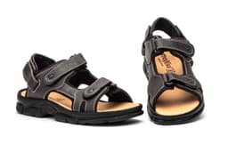 Sandalias Hombre Piel Negro Correa Desmontable Morxiva ref. 7009