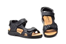 Sandalias Hombre Piel Negro Tallas Grandes Morxiva Morxiva ref. 37007-TG