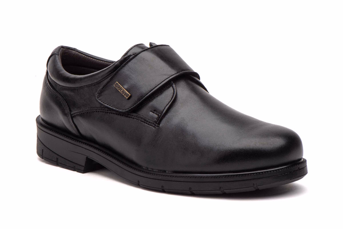 Zapatos Hombre Piel Negro Cierre Autoadherente Plantilla Extraible SZPILMAN ref. SZ-2019