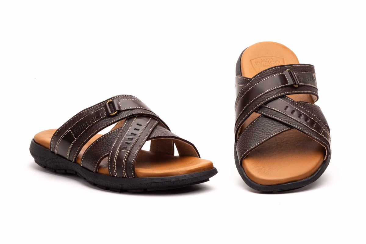 Sandales Homme Cuir Marron Ibérico ref. IB-2021