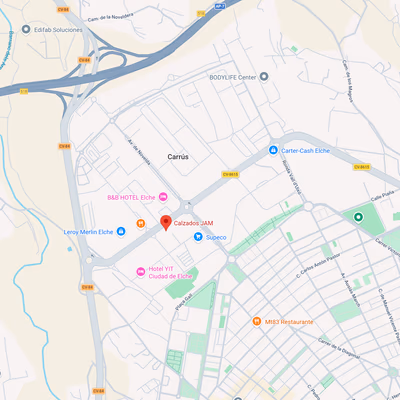 Mapa Calzados JAM - Elche