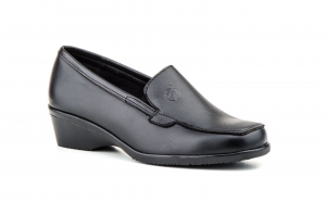 Zapato Mujer Piel Negro Cuña  -  Ref. AM-604 Negro