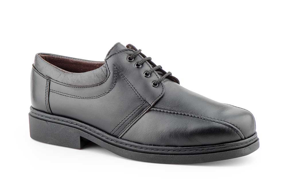 Zapatos Hombre Piel Negro Cordones  -  Ref. 1111 Negro