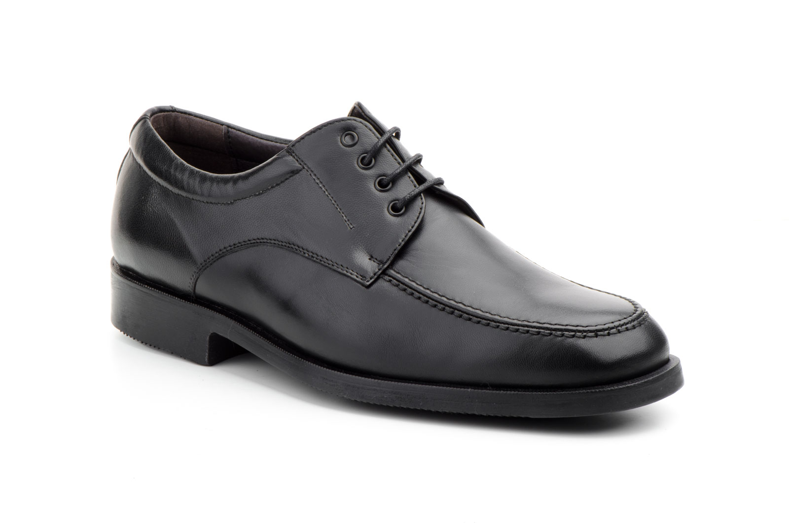 Zapatos Hombre Piel Negro Cordones Ancho Especial 12  -  Ref. 2780 Negro