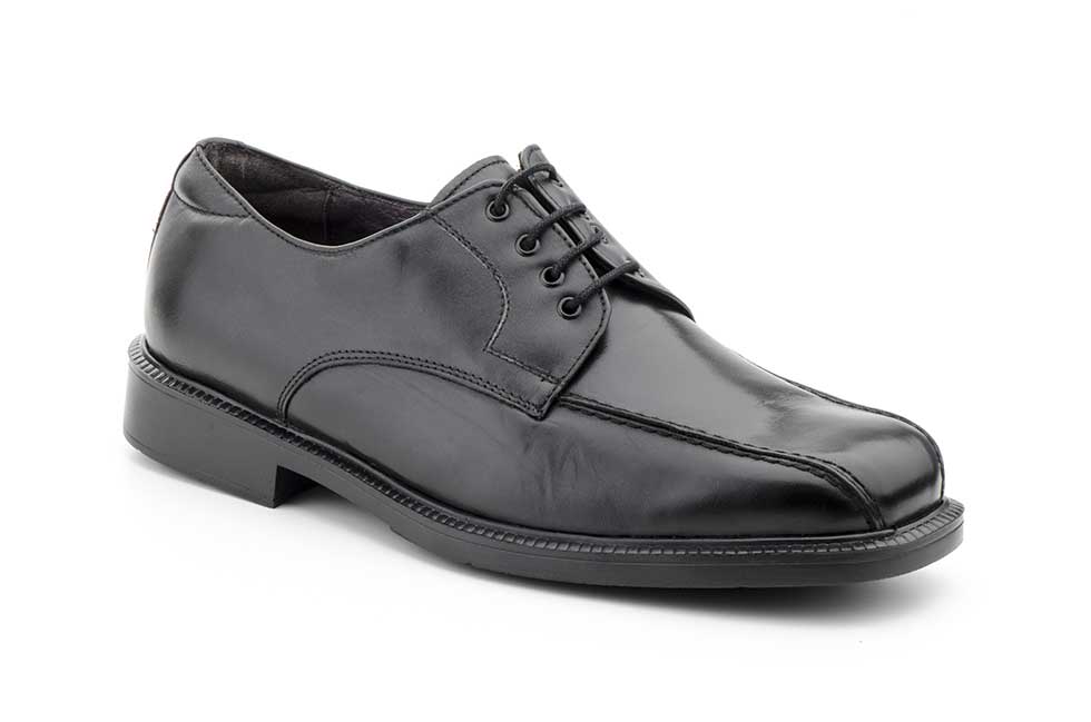 Zapatos Hombre Piel Negro Cordones  -  Ref. NK-3103 Negro