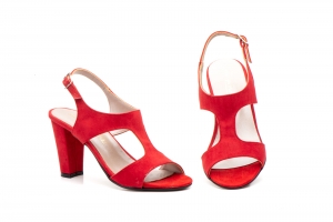 Zapatos Mujer Suede Rojo  -  Ref. 51001 Rojo