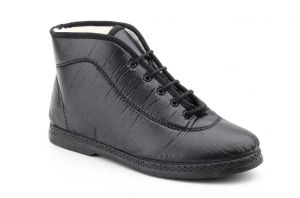 Zapatilla Botín Naylon Negro Cordones  -  Ref. 1900 Negro