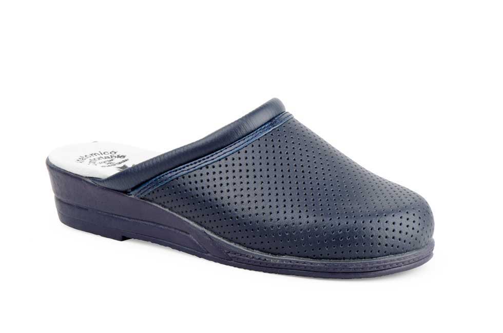 Zuecos Anatómicos Mujer Piel Marino  -  Ref. 21 Marino
