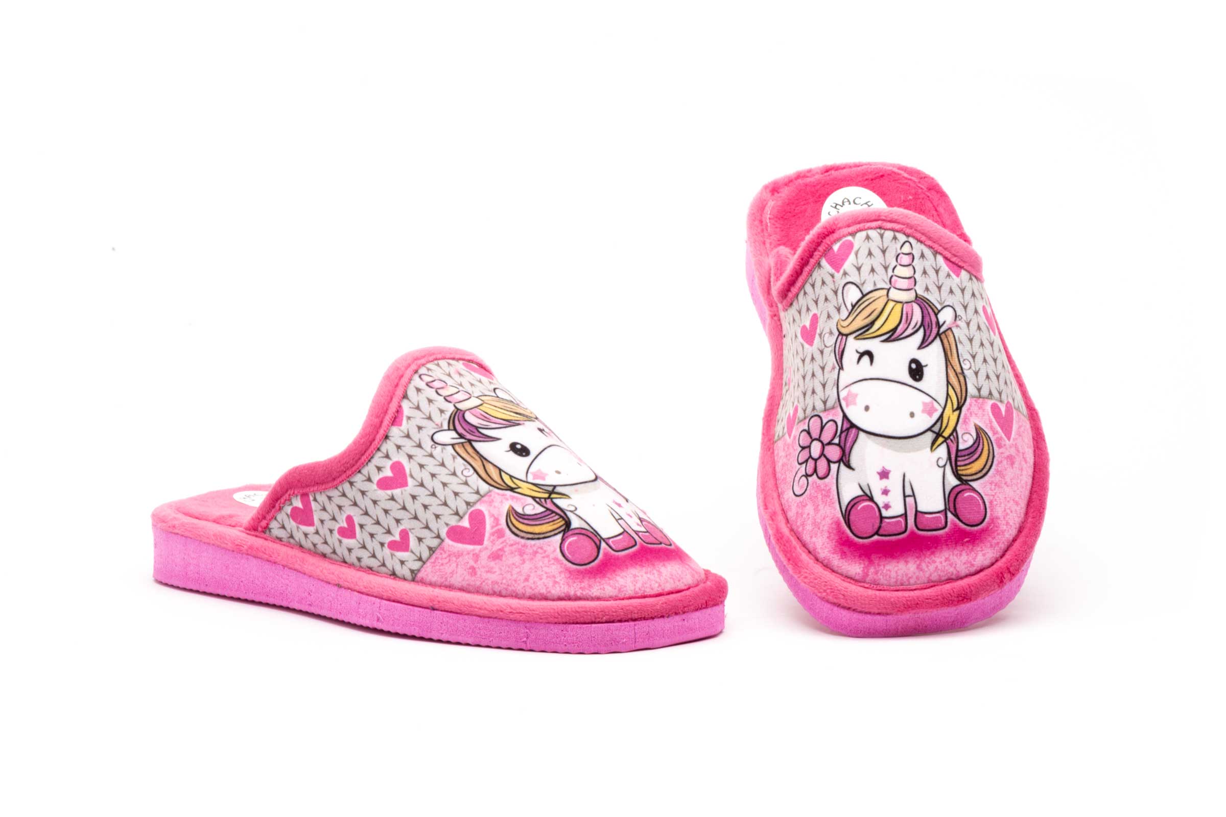 Zapatillas Casa Niña Unicornio Rosa  -  Ref. ZCH-710 Rosa