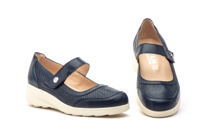 Zapatos Mujer Piel Marino  -  Ref. 95889 Marino