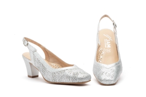 Zapatos Mujer Piel Plata  -  Ref. 5610 Plata