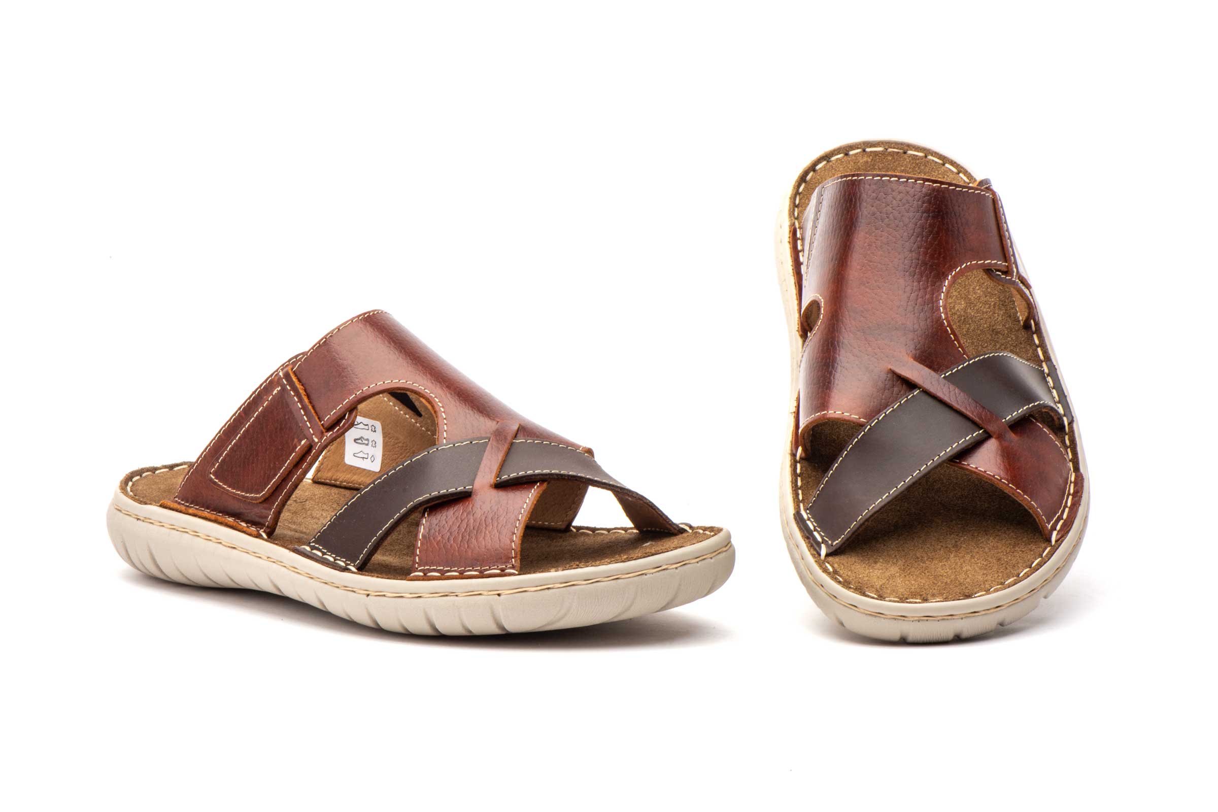 Sandalias Hombre Piel Marrón Route 83  -  Ref. 2092 Marrón