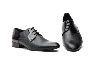 Zapatos Hombre Negro Corodnes Suela de Cuero  -  Ref. NK-3247 Negro