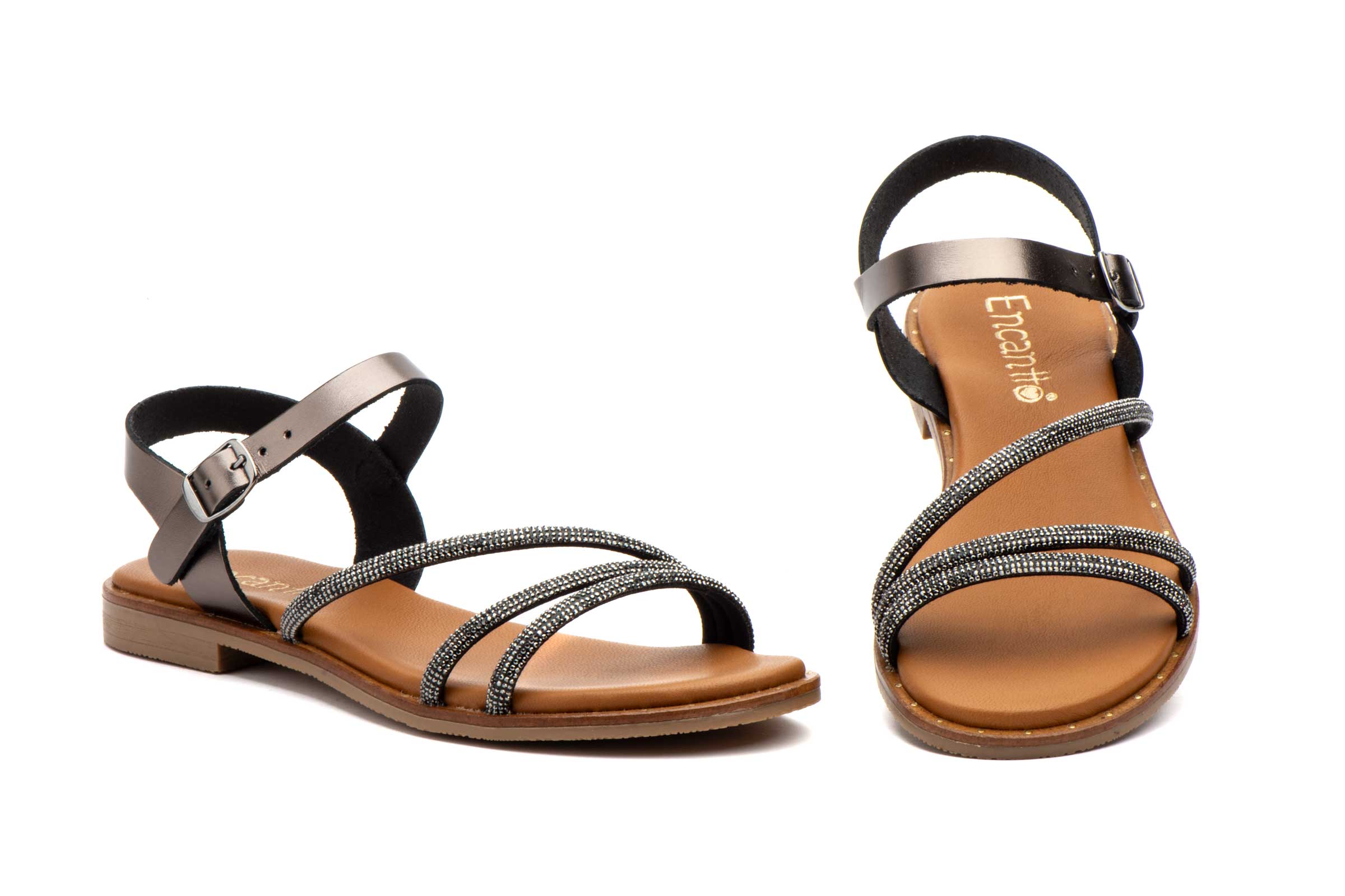 Sandalias Mujer Piel Negro  -  Ref. 11621 Negro