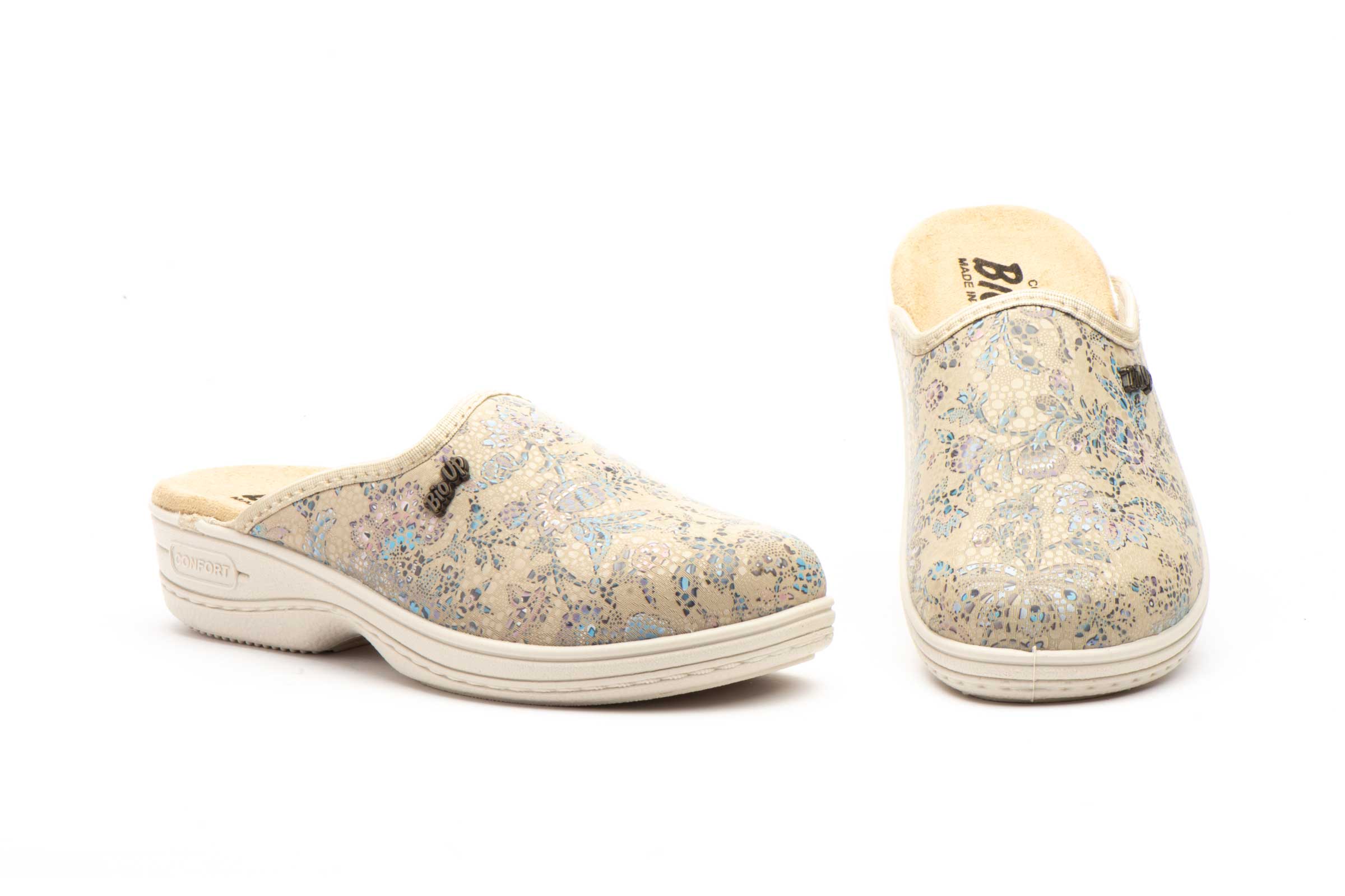 Zuecos Mujer Beige  -  Ref. TS-514 Beige