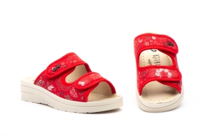 Zuecos Mujer Rojo Velcro  -  Ref. TS-20703 Rojo