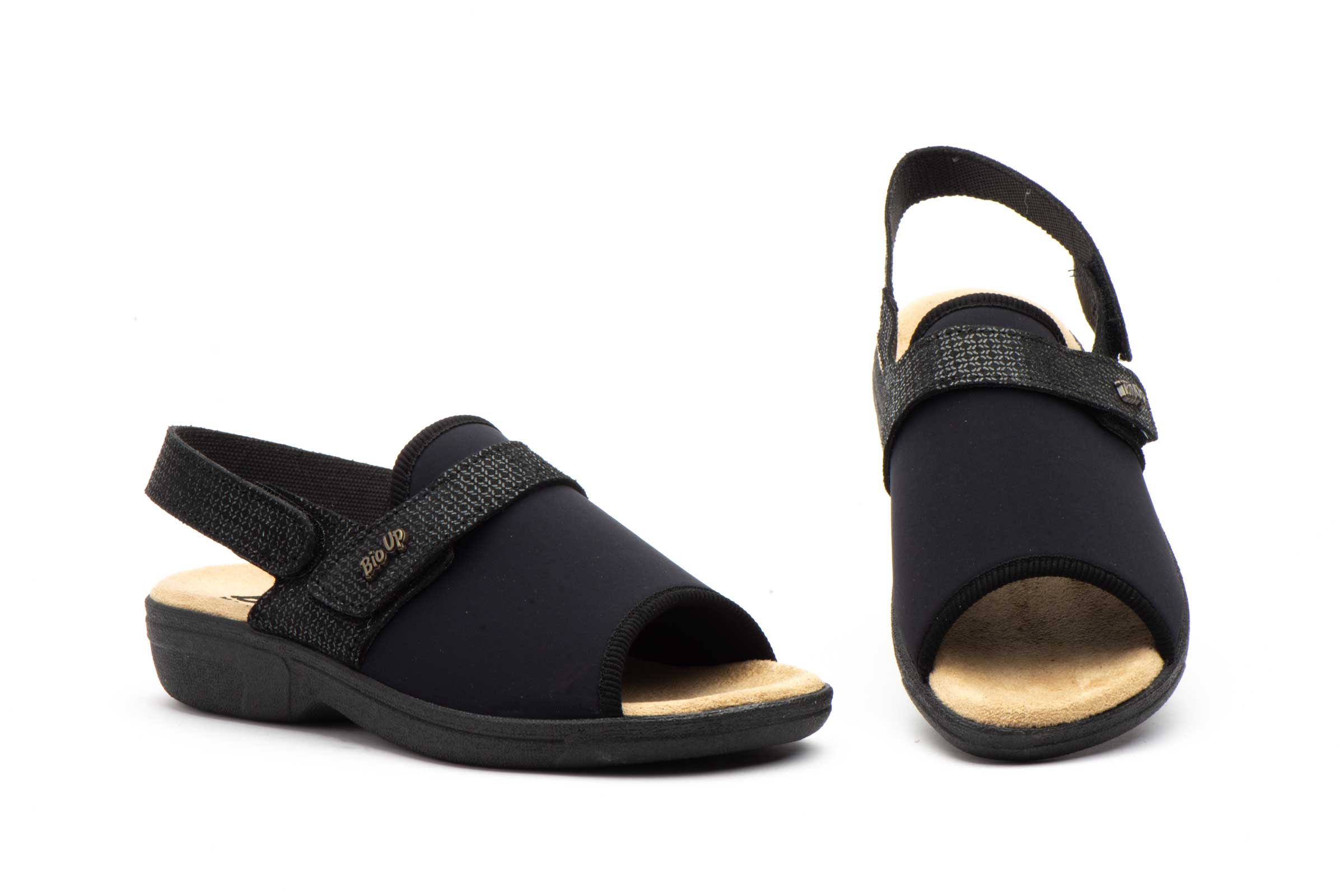 Zuecos Mujer Negro Velcro  -  Ref. TS-1416/V Negro