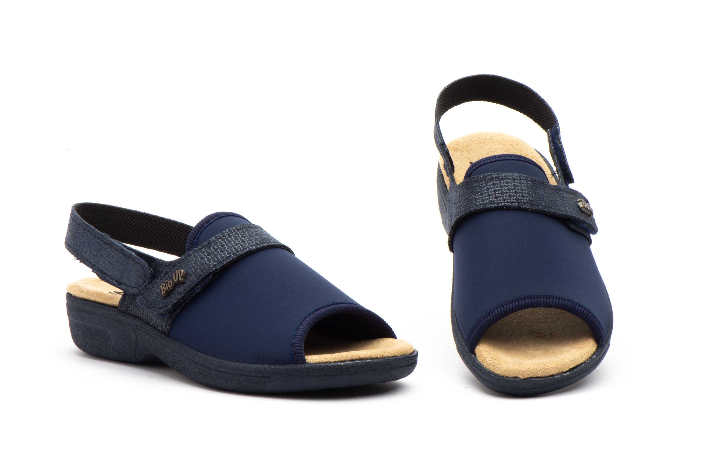 Zuecos Mujer Marino Velcro  -  Ref. TS-1416/V Marino