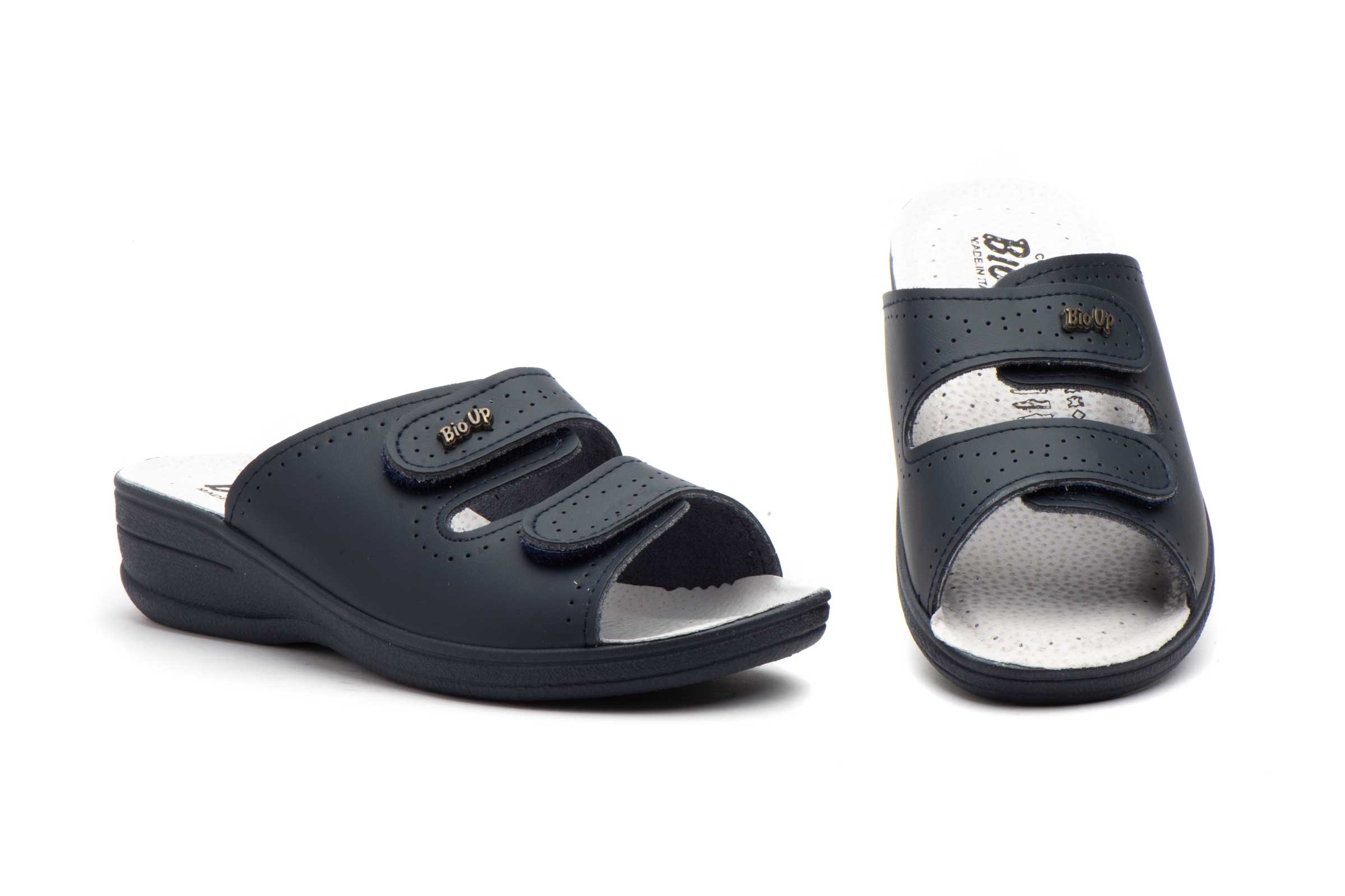 Zuecos Mujer Marino Velcro  -  Ref. 375 Marino