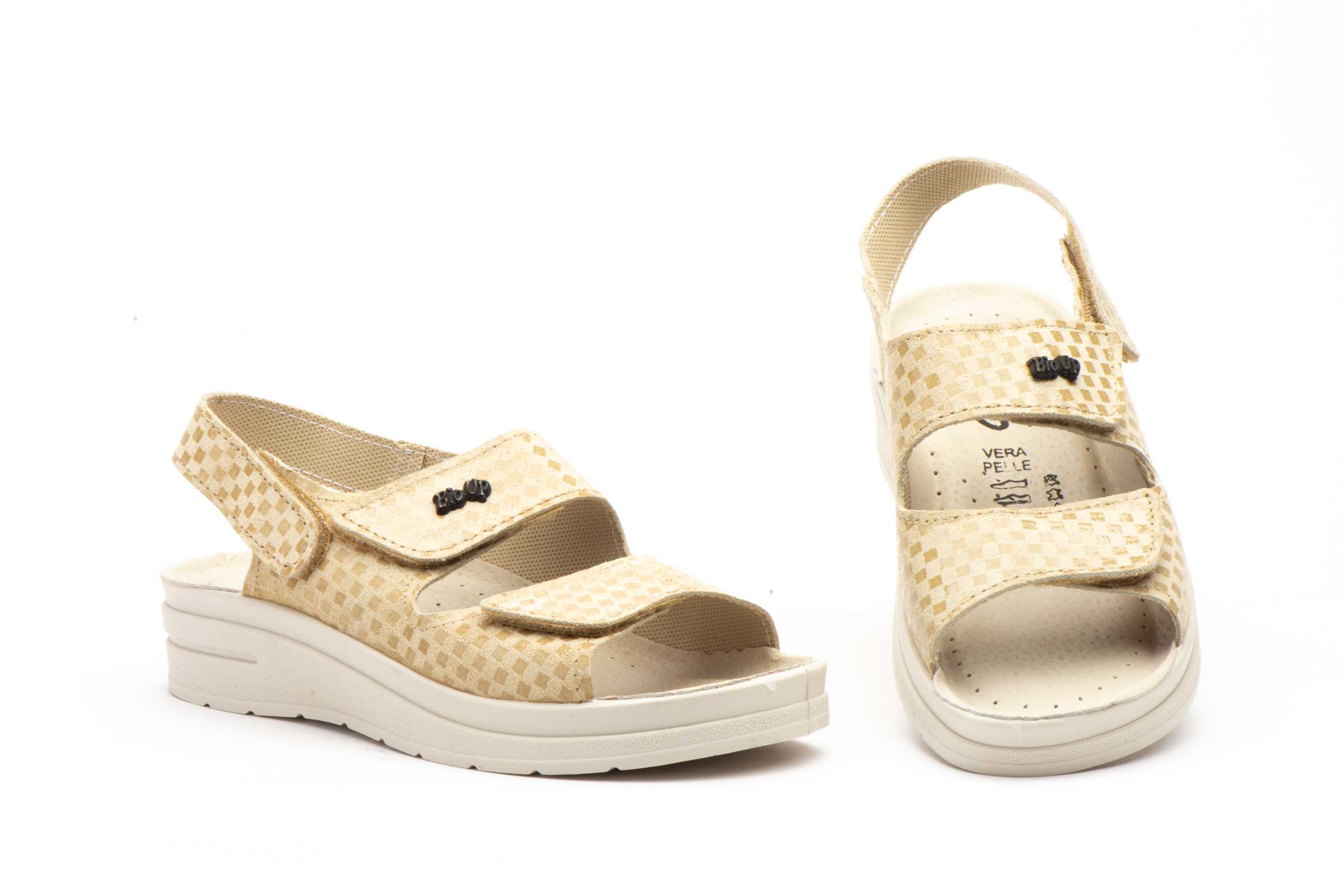Zuecos Mujer Beige Velcro  -  Ref. TS-780/R/V Beige