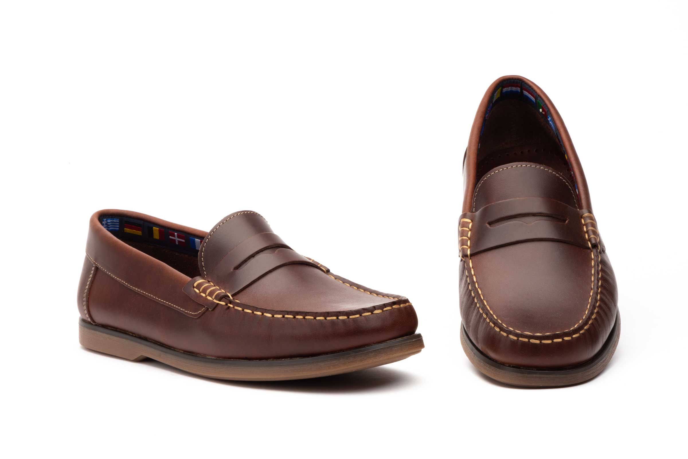 Náutocos Hombre Piel Pull Cuero  -  Ref. 1060 Cuero