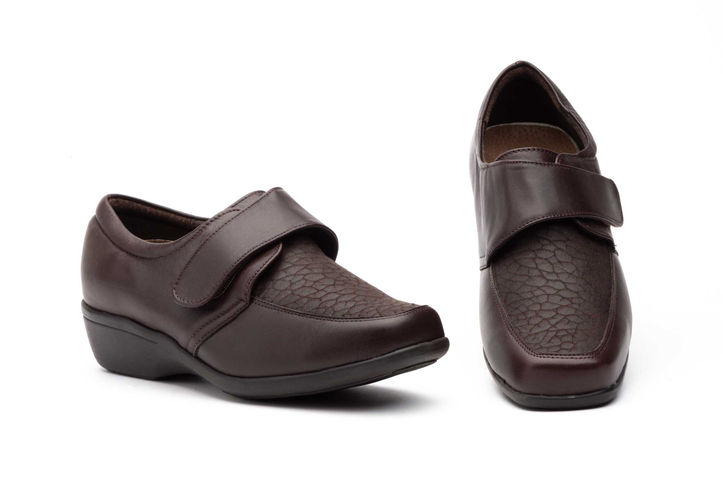 Zapatos Mujer Piel Marrón Lycra  -  Ref. 782 Marrón