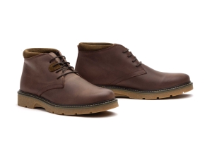 Botín Hombre Piel Marrón Cordones  -  Ref. 3002 Marrón