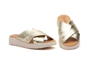 Sandalias Mujer Piel Platino  -  Ref. XB-5272 Platino
